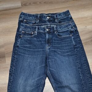 2 Pair American Eagle Super High Rise Ankle Straight Dated 9/23 Size 14